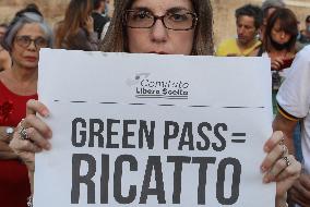 Demonstration Against The Mandatory Green Pass - Rome