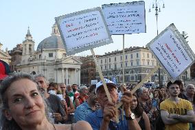 Demonstration Against The Mandatory Green Pass - Rome