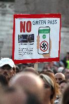 Demonstration Against The Mandatory Green Pass - Rome