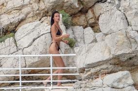 Bella Hadid Shows Off Her Bikini Body - Antibes