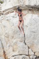 Bella Hadid Shows Off Her Bikini Body - Antibes