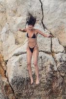 Bella Hadid Shows Off Her Bikini Body - Antibes