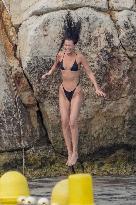 Bella Hadid Shows Off Her Bikini Body - Antibes