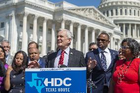 Members of the Texas legislature hold a press conference - DC