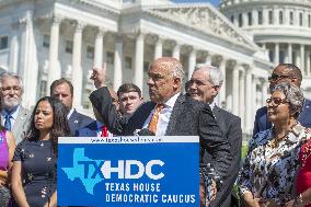 Members of the Texas legislature hold a press conference - DC