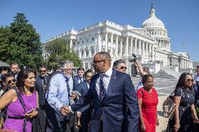 Members of the Texas legislature hold a press conference - DC