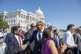 Members of the Texas legislature hold a press conference - DC