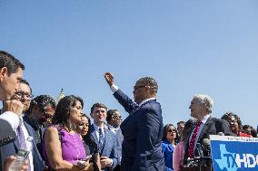 Members of the Texas legislature hold a press conference - DC