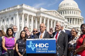 Members of the Texas legislature hold a press conference - DC