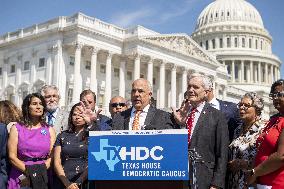 Members of the Texas legislature hold a press conference - DC