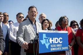 Members of the Texas legislature hold a press conference - DC