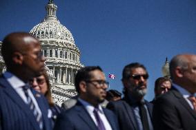 Members of the Texas legislature hold a press conference - DC