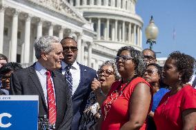 Members of the Texas legislature hold a press conference - DC