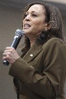 Vice President Kamala Harris speaks while meeting with Texas legislators