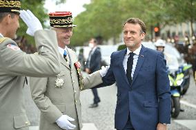 Bastille Day - President Macron Reviews Troops