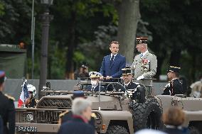 Bastille Day - President Macron Reviews Troops