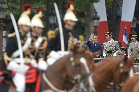 Bastille Day - President Macron Reviews Troops