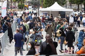 Parisians Queue To Be Vaccinated Against Covid-19 - Paris