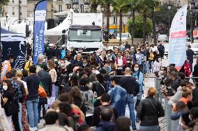 Parisians Queue To Be Vaccinated Against Covid-19 - Paris