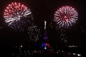 Eiffel Tower Fireworks - Paris