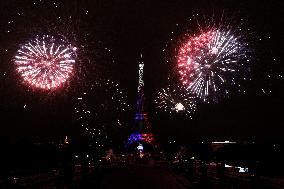 Eiffel Tower Fireworks - Paris