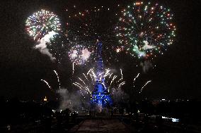 Eiffel Tower Fireworks - Paris