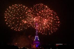 Eiffel Tower Fireworks - Paris