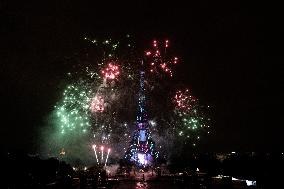 Eiffel Tower Fireworks - Paris