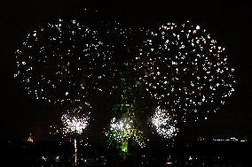 Eiffel Tower Fireworks - Paris