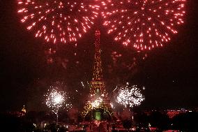 Eiffel Tower Fireworks - Paris