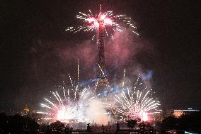 Eiffel Tower Fireworks - Paris