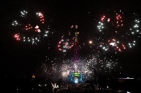 Eiffel Tower Fireworks - Paris