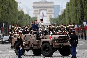 Bastille Day - President Macron Reviews Troops