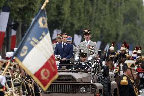 Bastille Day - President Macron Reviews Troops