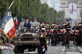 Bastille Day - President Macron Reviews Troops