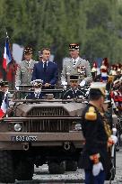 Bastille Day - President Macron Reviews Troops