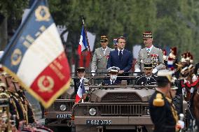 Bastille Day - President Macron Reviews Troops