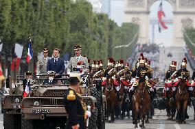 Bastille Day - President Macron Reviews Troops