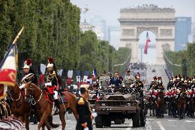 Bastille Day - President Macron Reviews Troops