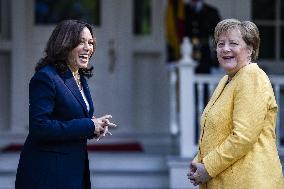 VP Harris Welcomes Chancellor Merkel