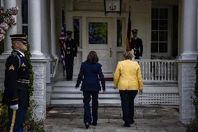 VP Harris Welcomes Chancellor Merkel