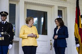 VP Harris Welcomes Chancellor Merkel