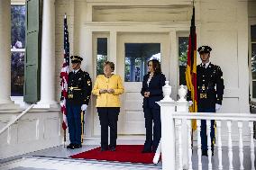 VP Harris Welcomes Chancellor Merkel