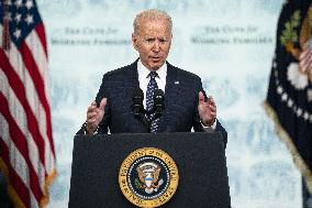 President Biden speaks on child tax credit