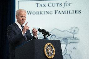 President Biden speaks on child tax credit