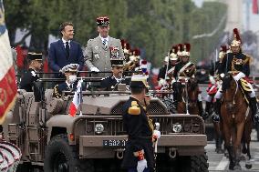 Bastille Day - President Macron Reviews Troops