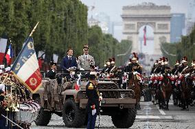 Bastille Day - President Macron Reviews Troops