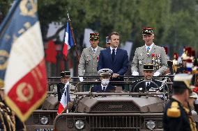 Bastille Day - President Macron Reviews Troops