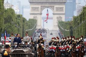 Bastille Day - President Macron Reviews Troops