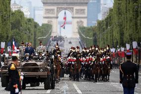 Bastille Day - President Macron Reviews Troops